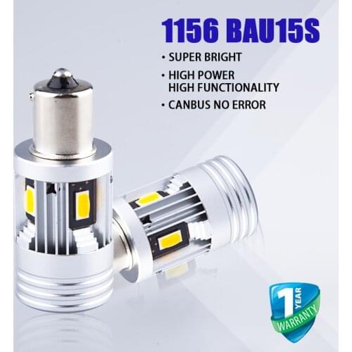 1156 BAU15S P21W Super Bright LED Signal light No Hyper Flash W21W Car Lamp Turn Light LED Lamp 3500LM 12V 7035 Chip 4SMD
