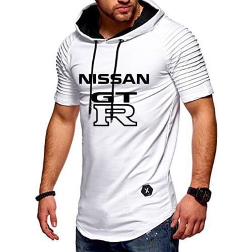 2021 Summer Mens T-Shirt GTR Car Logo Printed Hoodies Mens short sleeve Fashion Casual Solid color Hoodies T-Shirt W