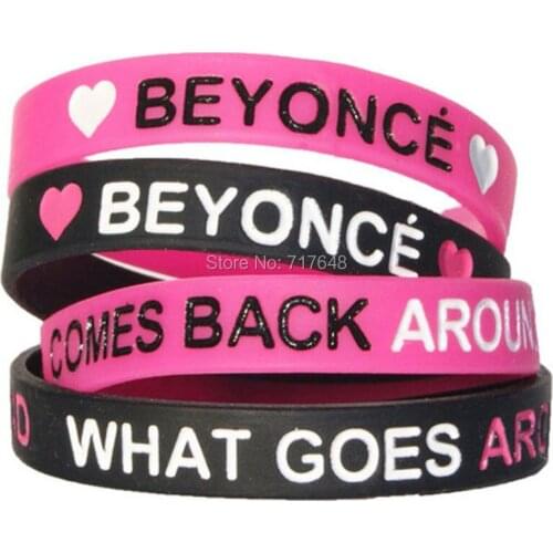 300pcs BEYONCE wristband silicone bracelets free shipping by FEDEX