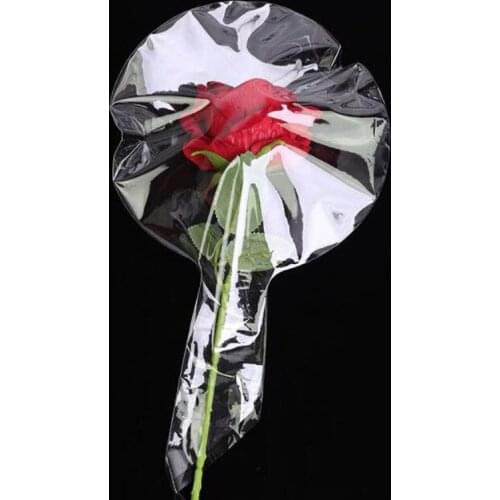 50pcs Rose Flower Bubble Balloon Transparent Clear Balloons Marriage Wedding Helium Inflatable Balls