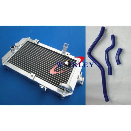 Aluminum Radiator + BLUE Hose for ATV Yamaha RAPTOR 660 YFM660R 2001-2005 01 02 03 04