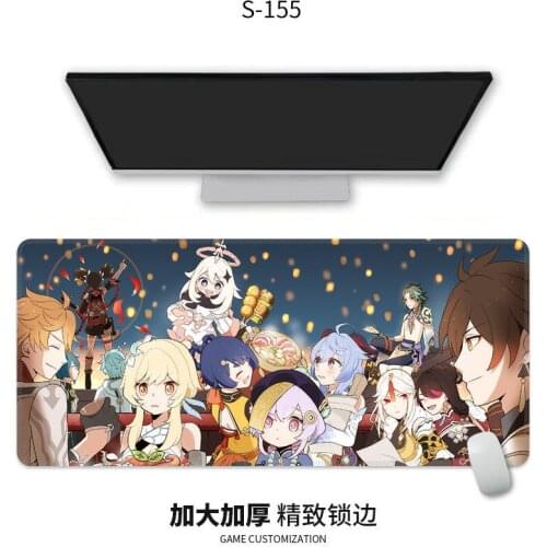 Genshin Impact 90x40cm Large Mouse Pad Gaming Accessories PC Laptop Gamer Mousepad Anime Antislip laptop mouse pad mat