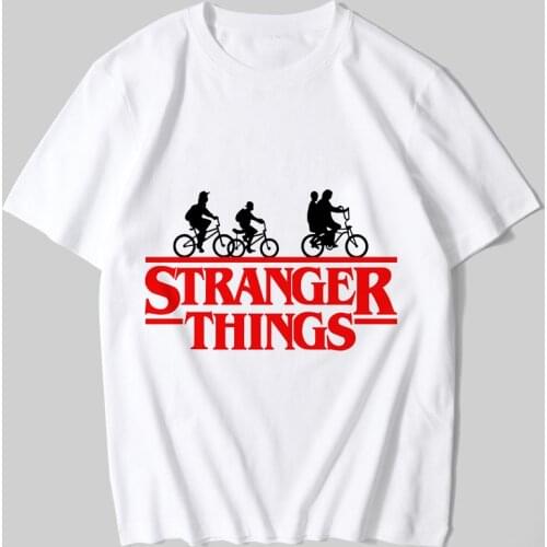 Stranger Thing Letter T-shirt Femme Casual O-neck Tshirt Harajuku Funny Graphic Tees Women Upside Down Stranger Things T Shirts