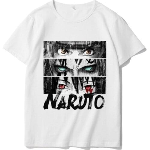 Naruto T-shirt Summer New Men Short-sleeve Street Trend Menswear Pure Cotton Loose Short Sleeves Suitable for Sports