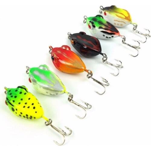 HiUmi 6Colors Ray frog Fish Lure 4cm 6g plastic Hard Bait Swimbait Wobbler Fishing Tackle