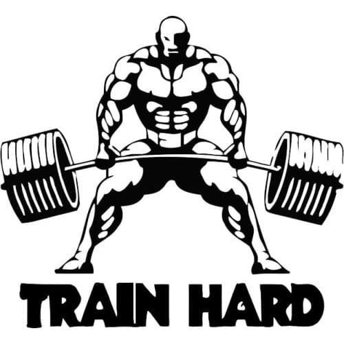 Interesting Fitness Train Hard Bodybuilder Decor Car Stickers Vinyl Graphic Cover Scratches Waterproof Creative Car Stickers