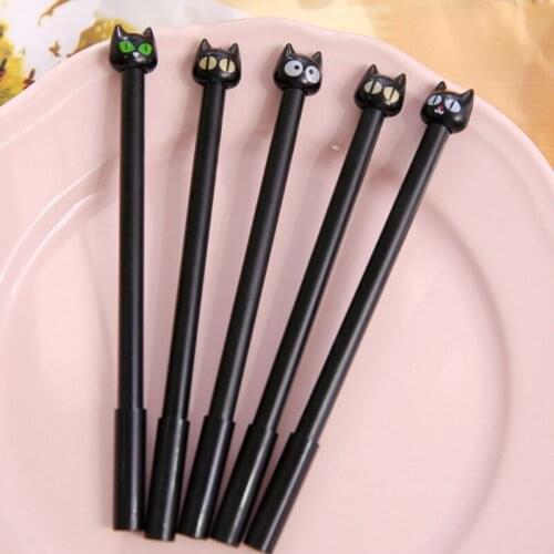 1 pcs signature pen Korean stationery cute selling sprout small black cat sex pencil school Stationery Supplies