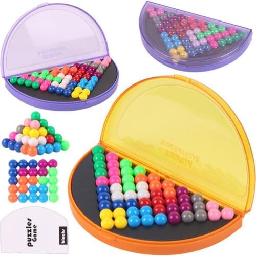 Wisdom Pyramid Plate Classic Puzzle 178 Challenges IQ Pearl Magic Ball Logical Mind Game Intelligence Children Brain Teaser Toys