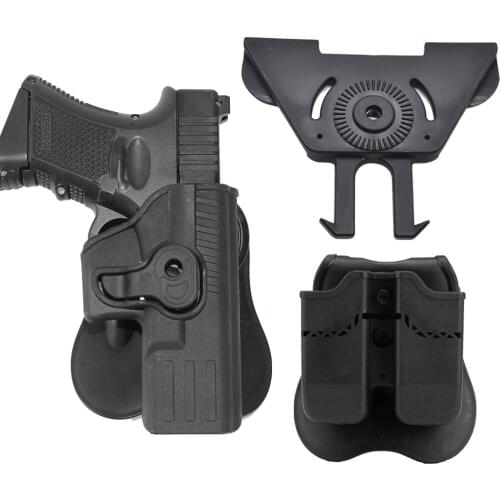Pistol Glock 17 19 23 32 Holster Right Hand Military Gun Airsoft Belt Holster with Strike Adapter Magazine Pouch