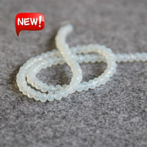 2*4mm White Faceted Sri Lanka Natural Moonstone Round Opal Beads Accessory Parts Jewelry Making Design Loose DIY Stone 15inch