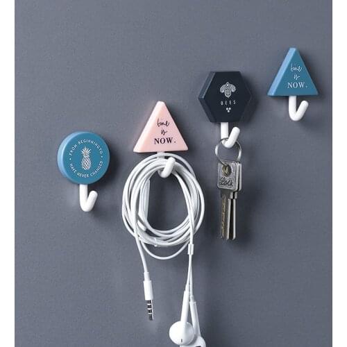 3 Pcs/lot Adhesive Hooks Heavy Duty Wall Hangers Waterproof For Hanging Kitchen Bathroom Accessories