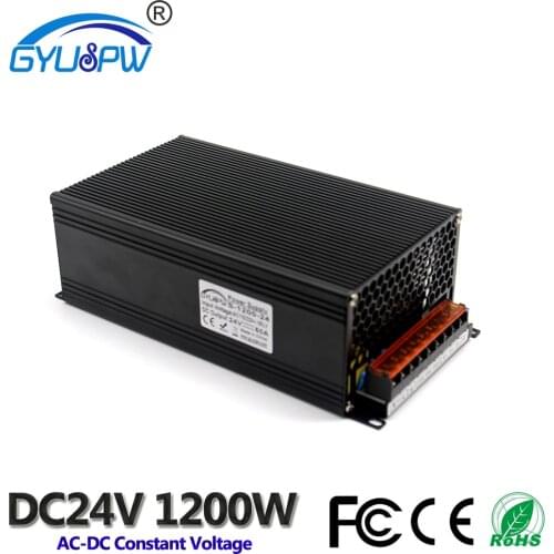 High Power Single Output Switching Power Supply DC24V 50A 1200W Transformers 110V 220V AC TO DC SMPS for LED Strip Lamp Light