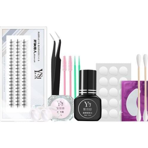 False Eyelashes Grafting Set for Beginners Eyelash Extension Practice Exercise Kit Pads Tweezers Glue Ring Brush Tools Kit