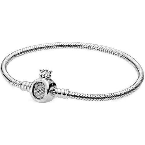 New Fashion Charm Hot Sale Diamond Crown Pandora Snake Bone Chain Ladies Temperament Bracelet