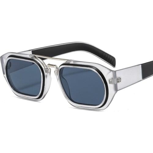 2021 New Fashion Suqare Sunglasses Women Men PC Colorful Frame Gradients Lens Travel Sun Glasses