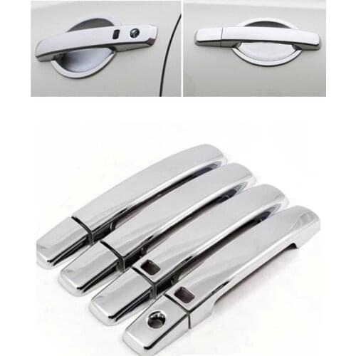 New ABS Chrome Door Handle Covers trim With Smart Entry Buttons For Nissan Qashqai 2012 2013 2014 Free Drop Shipping