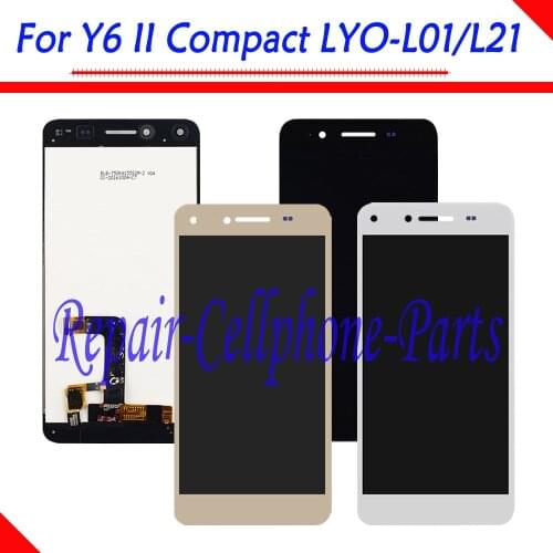 New Black / White / Gold Full LCD Display + Touch Screen Digitizer Assembly For Huawei Y6 II Compact LYO-L01 LYO-L21