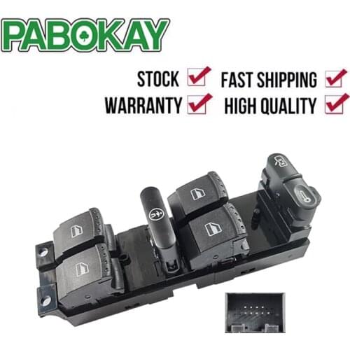 New Window Switch for VW Bora Golf Seat Leon Skoda Superb Driver Side 1J4959857B