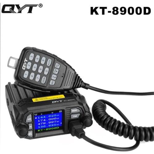QYT Mini Car mobile Walkie Talkie KT-8900D kt8900d FM Two way Radio VHF UHF Dual band Color LCD Display 200 Channel Quad-standby