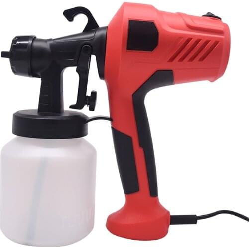 Pracmanu Spray Gun, 500W 220V 800ml High Power Home Electric Paint Sprayer Flow Control Airbrush