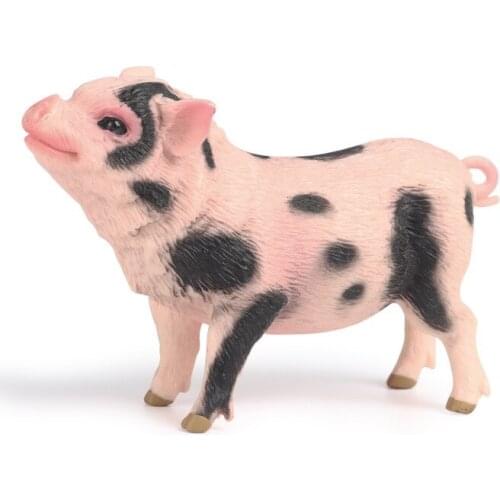 Spotted Pig Animal Figure Collectible Toys Farm Animal Cognition Action Figures Kids Plastic Model Toys