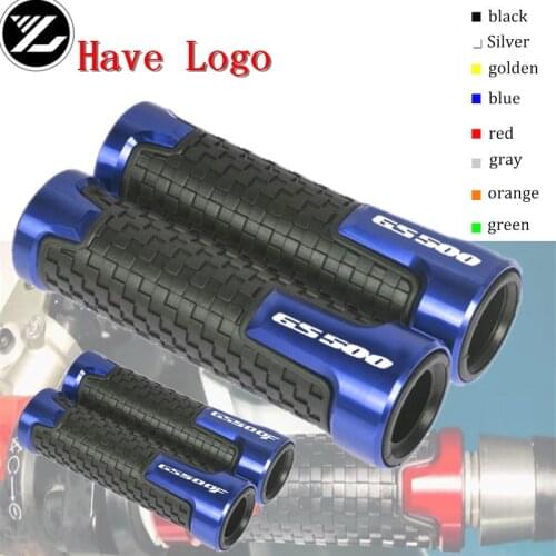 Handle 7/8"22mm Motorcycle handlebar grips & handle bar ends hand cap for Suzuki GS500 GS 500 1989-2008 GS500F GS 500F2004-2009