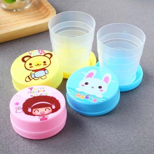 1Pcs Cartoon Outdoor Telescopic Water Bottles Retractable Folding Tumblerful Telescopic Collapsible Folding Bottles For Camping