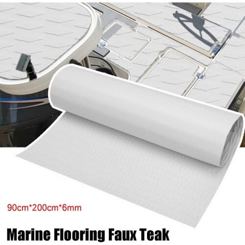Self-Adhesive 900 x 2000 x 6mm EVA Foam Faux Teak Decking Sheet Marine Boat Yacht Decking Sheet DIY Car Protective Floor Mat