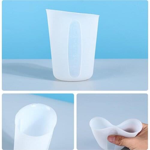 250ML Silicone Measuring Cup Precise Measuring Cup Mold Resin Casting Mold Milk Water Scale Silicone Reusable Measuring Tools