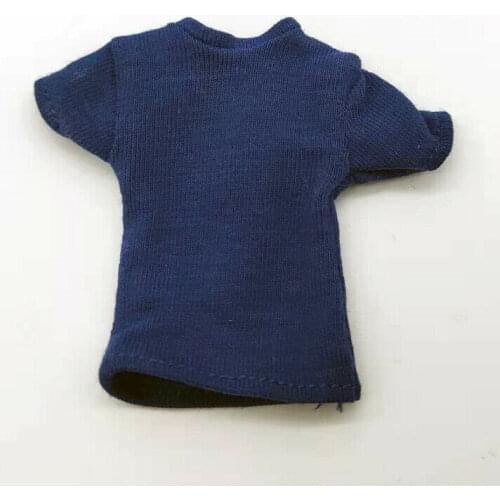 Blue 1/12 Scale T-shirt Model for 6" Figure Doll