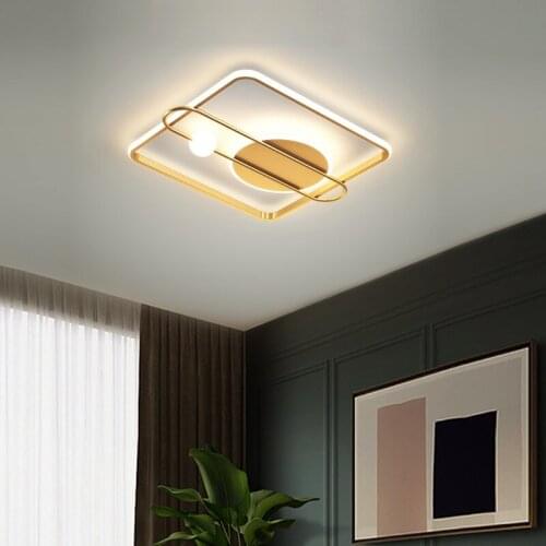 Minimilsm LED Ceiling light for Bedroom Living room Dining room Kitchen Ceiling lamp Black&white Chandeilier Aluminum fixture
