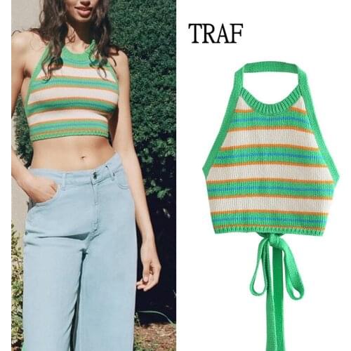 Женские укороченные футболки TRAF China At AliExpress