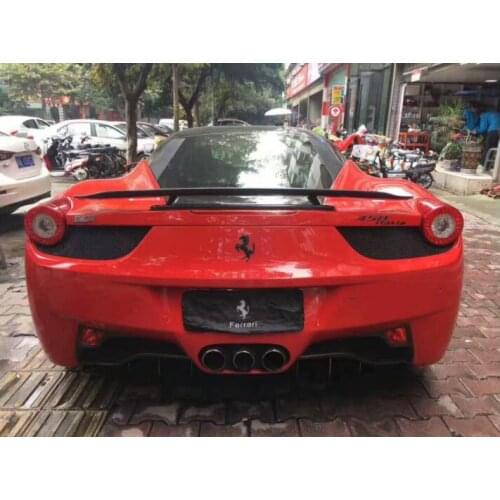 High Quality REAL CARBON FIBER REAR WING TRUNK LIP SPOILER FOR Ferrari 458 2011 2012 2013 2014