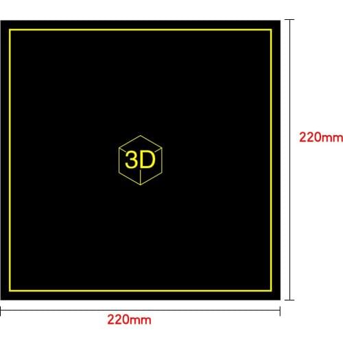 Replacement 3D Printer Build Surface Plate for 3D Printer 220 x 220mm