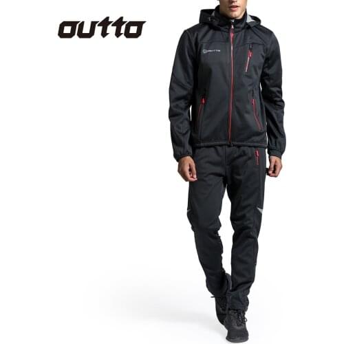 Winter Thermal Windproof Fleece Cycling Clothes Mens Jersey Suit Sport Outdoor Waterproof Riding Bike Pants Warm Cycling Sets