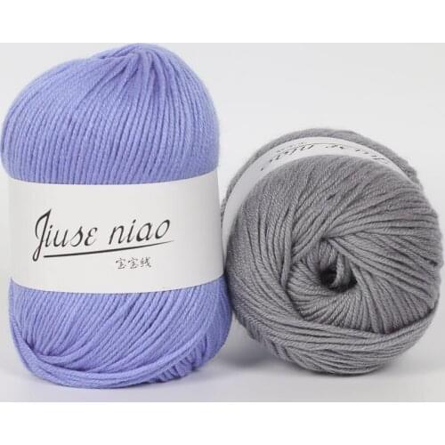 1PCcolorful hand-knit baby milk cotton yarn ball winter cold scarf knitted woolen yarn home sweater skin-friendly cashmere yarn