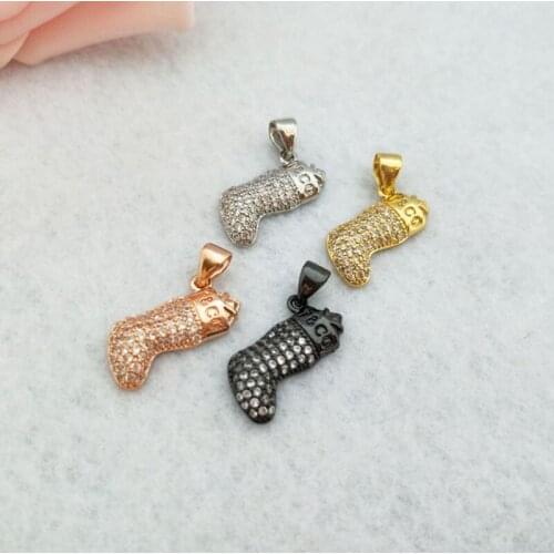 10 Pieces Tiny CZ crystal shoes shaped Pendant CZ zircon Stone Micro pave Pendant charm women Jewelry Finding DIY necklace PD851