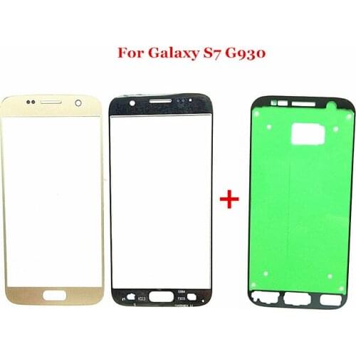 10pcs/Lot Outer Glass Lens LCD Touch Screen Front Glass Outer Panel + Adhesive Sticker For Samsung Galaxy S7 G930 SM-G930F