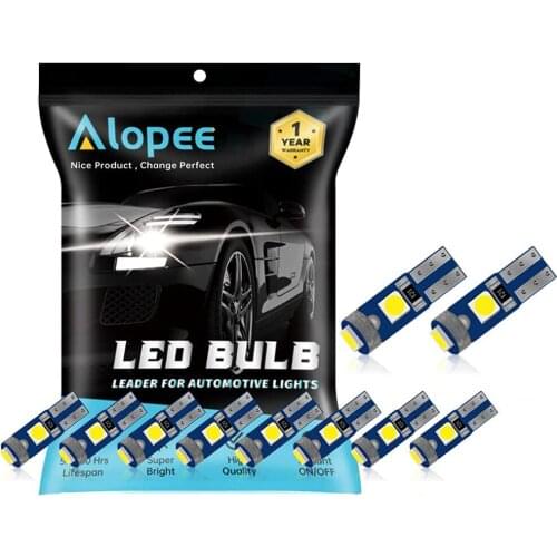 10-Pack White T5 74 2721 37 Car LED Wedge Bulb 3030 3SMD 12V Instrrument Panel Cluster Dashboard Dash Light Ash Tray Light Bulb