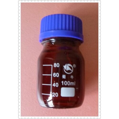100ml,Amber Brown Glass Reagent bottle w Plastic Cap,Borosilicate glass,lab glassware