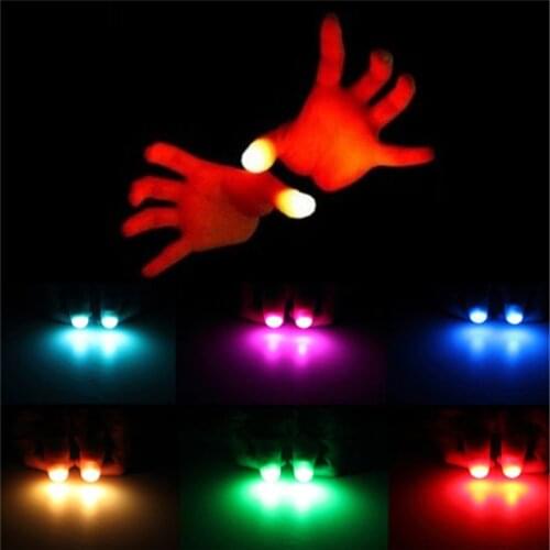 2Pcs Magic Super Bright Light Up Thumbs Fingers Trick Appearing Light Close Up