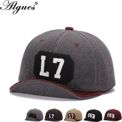 New Style Mens Hats L7 Hip Hop Baseball Cap Autumn & Winter Men and Women Flipped Along Woolen Mixed Colors Warm Hat Letter