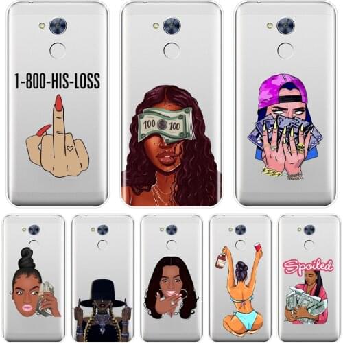 Black Girl Make Money Back Cover For Huawei Honor 6A 4C 5C 6C Pro Soft Silicone Phone Case For Huawei Honor 4X 5A 5X 6 6X Case