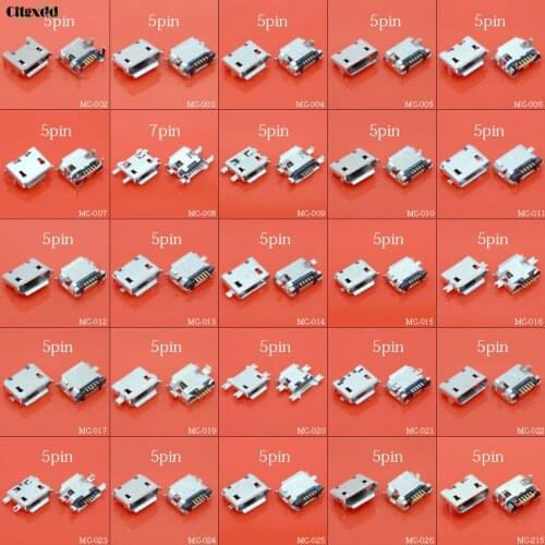 Cltgxdd 25~100pcs 5 pin 7 pin Micro USB jack,USB socket,USB connector charging port for Samsung Lenovo Huawei ZTE tablet GPS ect