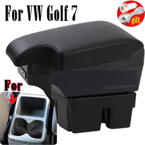For VW Golf 7 Armrest box Mk7 2014 2015 2016 2017 2018 2019 Interior special Retrofit parts Car Armrest box Center Storage box