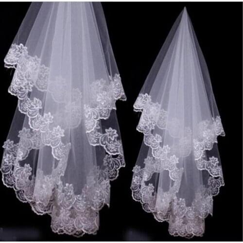 Wedding Veils Ivory White Drop Veil Bridal Accessories Fingertip