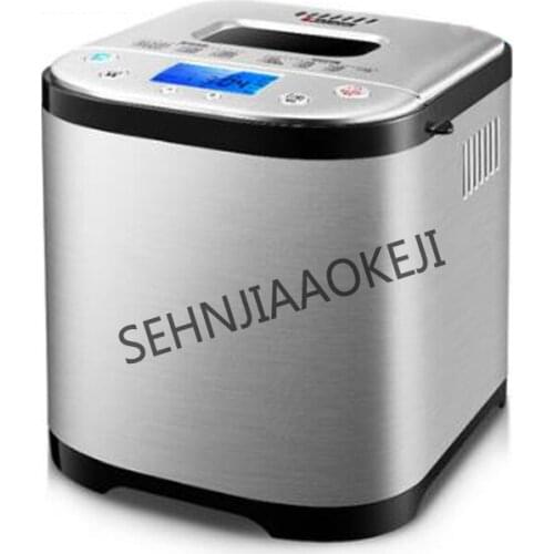 Stainless steel bread machine 1KG household double tube LCD Fully automatic multifunctional smart dough yogurt cake maker 220V
