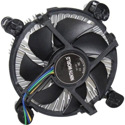 4-Pin Connector CPU Cooler With Aluminum Heatsink & 3.5" Fan For Desktop PC Computer Intel Core i3/i5/i7 Socket 1150/1155/1156