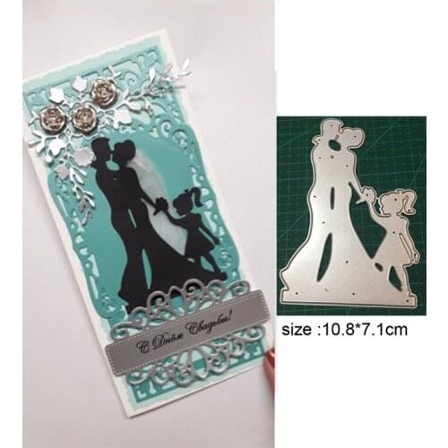 Bride Groom and Girl Metal Cutting Dies Wedding Anniversary Cut Die Mold Carbon Scrapbook Paper Craft Knife Mould Blade 2020 New