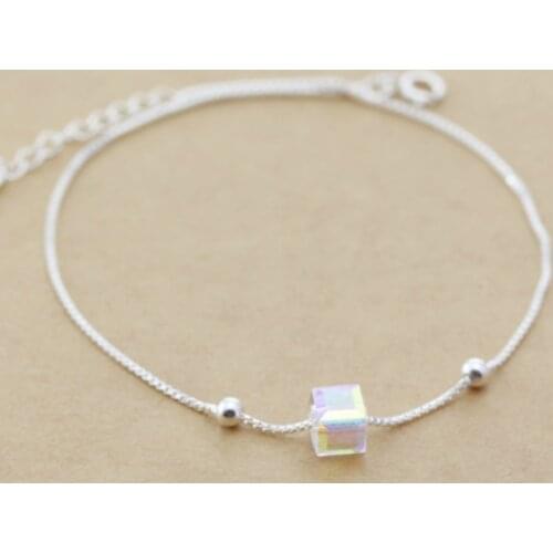 Fashion Women Jewelry Crystal Chain Bracelet for Wedding Engagement Party Set Gifts